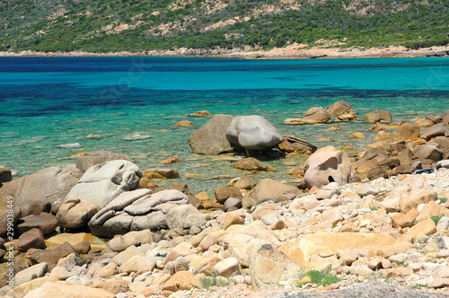 Beach of southern Corsica, France