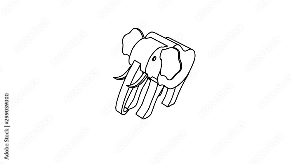 icon illustration of rhinoceros icon illustration of rhinoceros