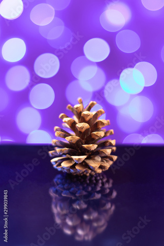 bump on blurred background bokeh lights holiday atmosphere new year reflection