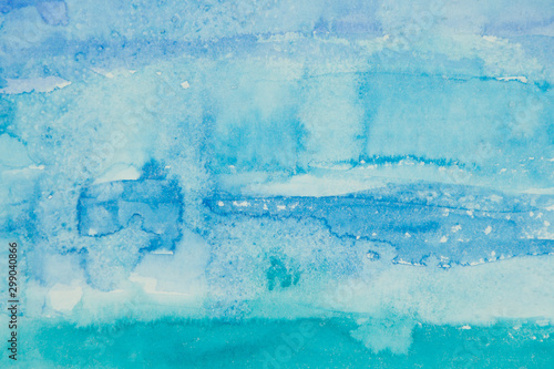 Abstract colorful blue watercolor background. Watercolor texture for card or creative banner design.