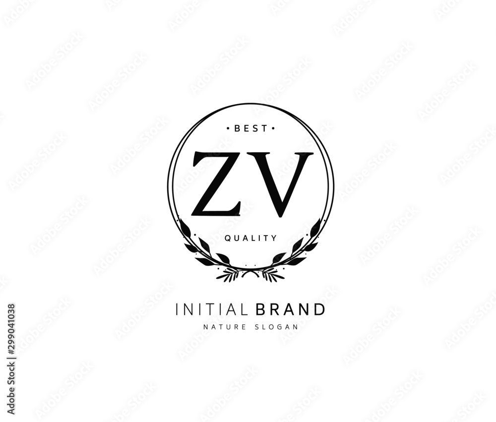 Z V ZV Beauty vector initial logo, handwriting logo of initial signature, wedding, fashion, jewerly, boutique, floral and botanical with creative template for any company or business. Z V ZV Beauty vector initial logo, handwriting logo of initial signature, wedding, fashion, jewerly, boutique, floral and botanical with creative template for any company or business.