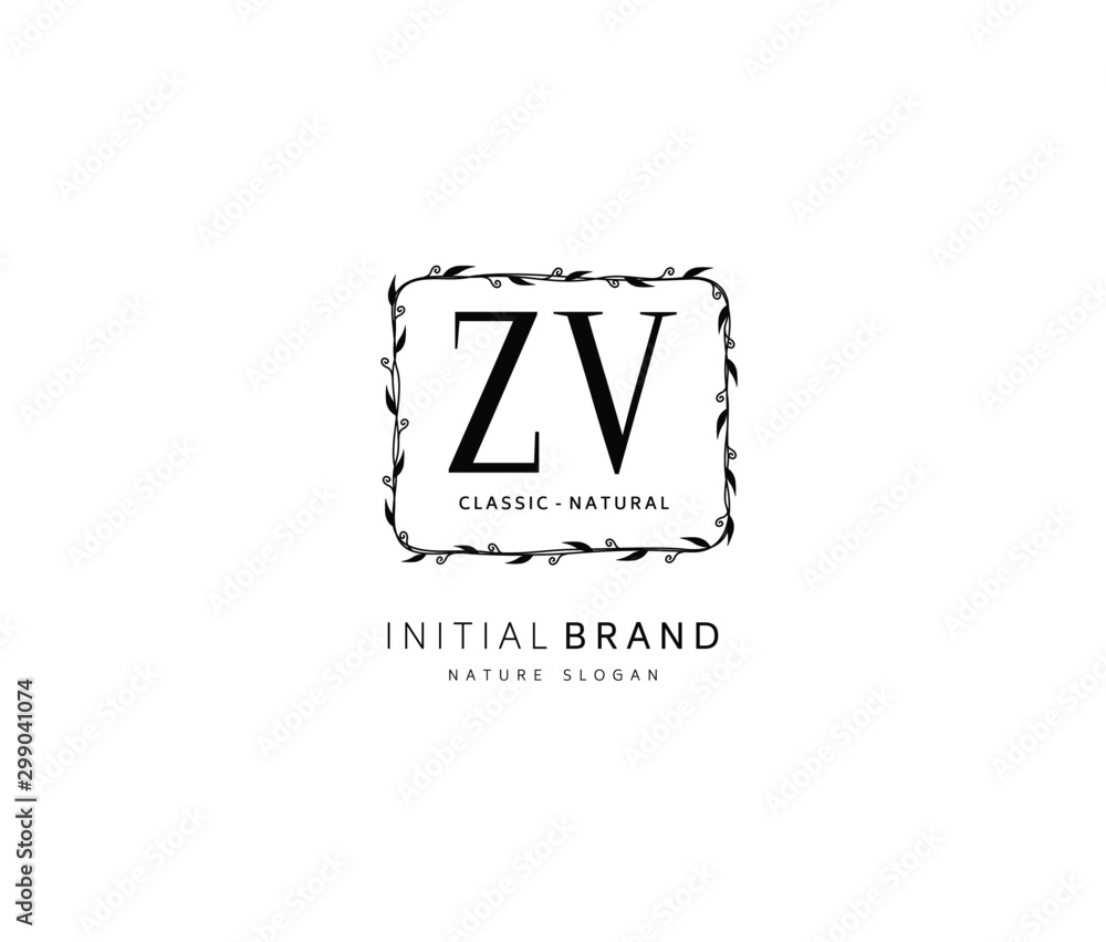 Z V ZV Beauty vector initial logo, handwriting logo of initial signature, wedding, fashion, jewerly, boutique, floral and botanical with creative template for any company or business. Z V ZV Beauty vector initial logo, handwriting logo of initial signature, wedding, fashion, jewerly, boutique, floral and botanical with creative template for any company or business.