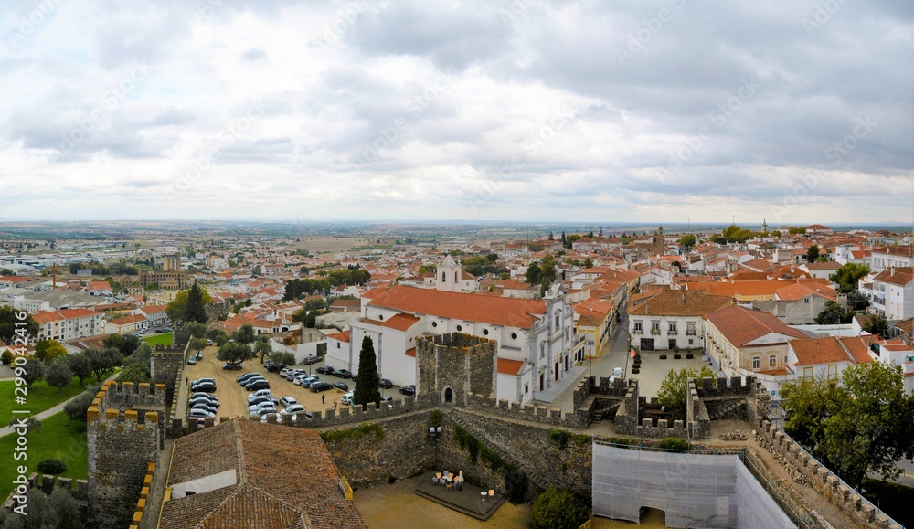 Beja city in Portugal seen from above 27.Oct.2019