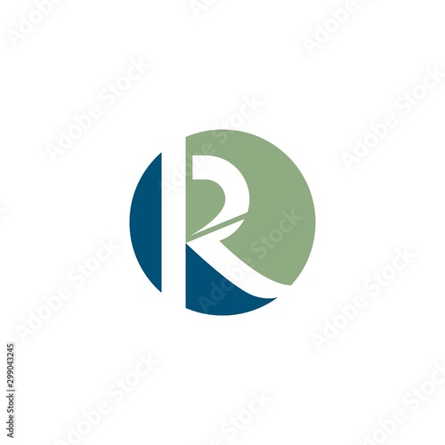 R letter logo template vector icon