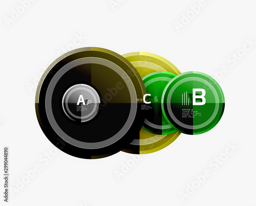 Colorful glossy circles background
