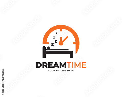 dream time design logo template vector