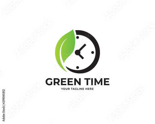 green time design logo template vector