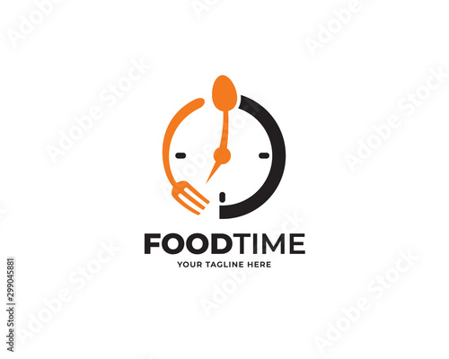 food time design logo template vector