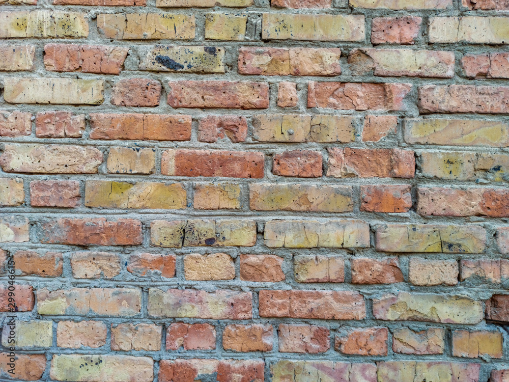 Fototapeta premium Brick wall. Brown. Natural background. brick and clay texture