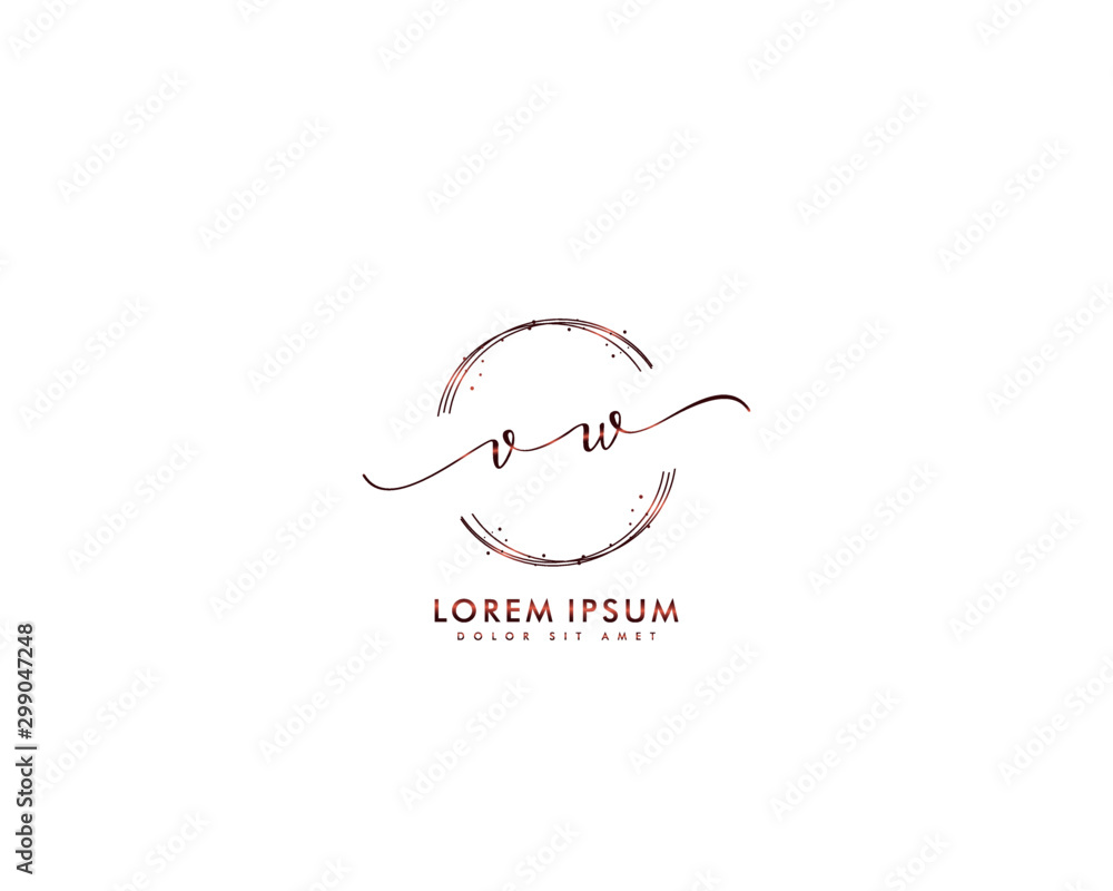 Initial letter beauty handwriting logo vector Stock Vector | Adobe Stock