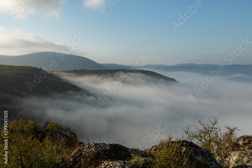 fog in the K  re mountains of north central Turkey