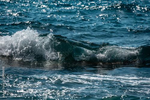 Wallpaper Mural sea wave splashes over stone Torontodigital.ca