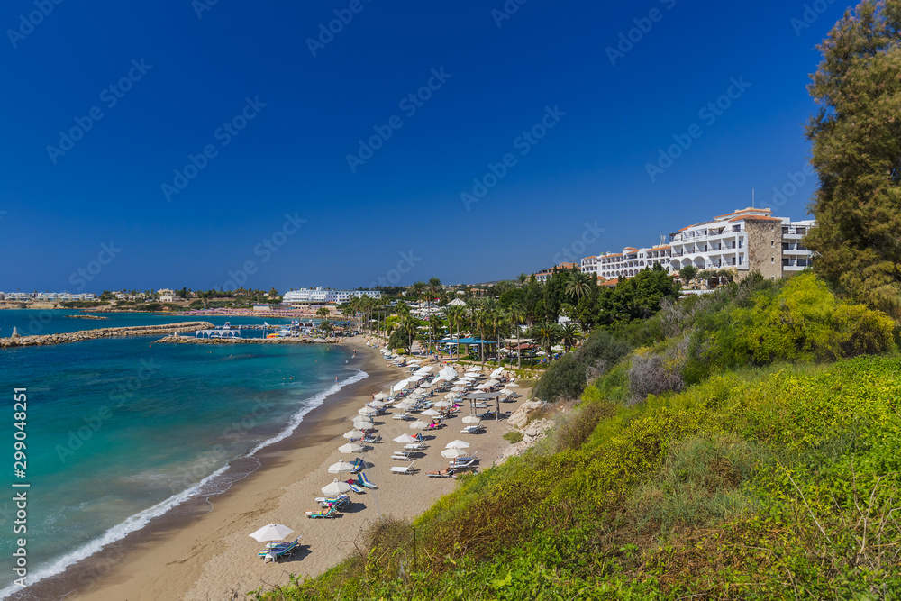 Coral beach in Paphos Cyprus