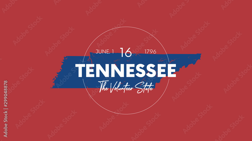 16 of 50 states of the United States with a name, nickname, and date