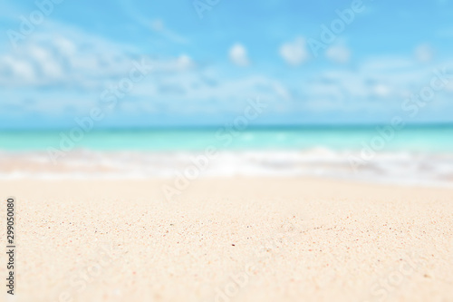Sand, sky, sea summer concept with defocused background © Hunterframe
