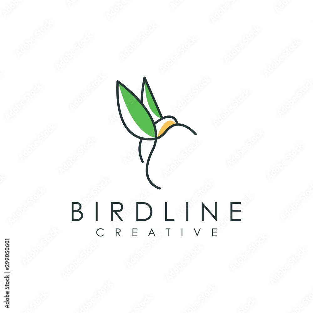 hummingbird logo, vector illustration design with lines, outlines hummingbird logo, vector illustration design with lines, outlines