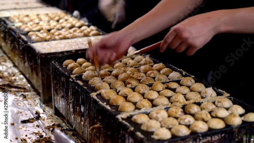 Cooking takoyaki ball in Thailand