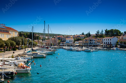 Der Hafen von Malinska, Insel von Krk, Kroatien, Kvarner-Golf, Adria, Kroatien|The port of Malinska, island of Krk, Croatia, Kvarner Gulf, Adriatic Sea, Croatia photo