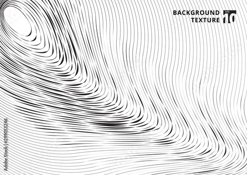 Abstract black scratch curv...