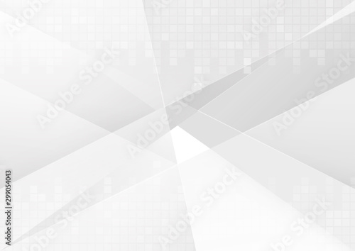 White and grey background. Corporate technology modern design. Pattern style geometric. Abstract modern background used about technology or product presentation backdrop. Vector illustration.