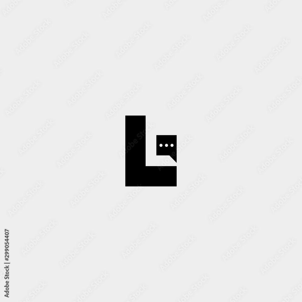 Letter L Chat Logo Template Vector Design Letter L Chat Logo Template Vector Design