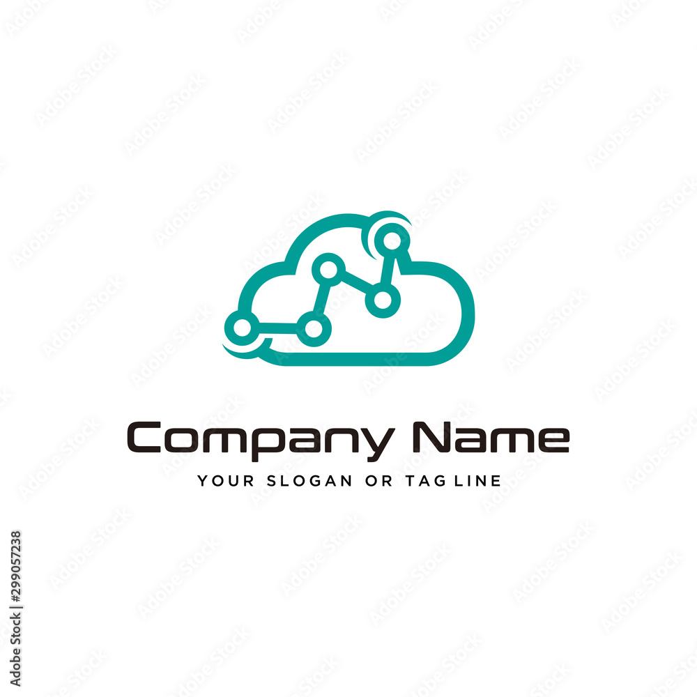 cloud technology logo design modern vector template cloud technology logo design modern vector template