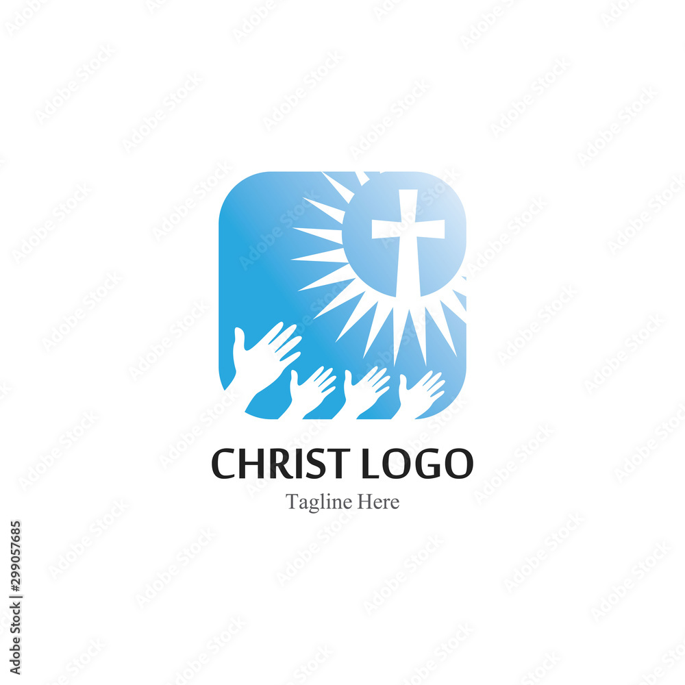 Christ logo template design vector, creative simple Christ logo template design vector, creative simple
