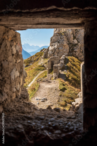 Rock books and military posts from the First World War. Monte Chiadenis. Sappada, Italy © Nicola Simeoni