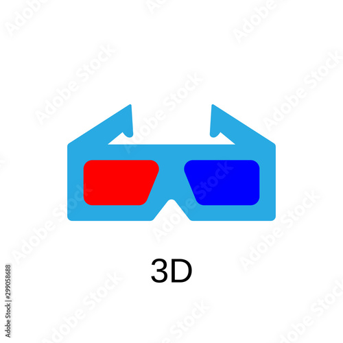3d glasses icon. 3d glasses symbol design. Stock - Vector illustration can be used for web.
