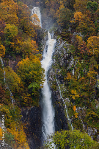 Aber Falls (Rhaeadr Fawr) in full flow © Alan-DPhotos