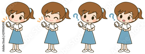 ベクター・スマホを操作する人