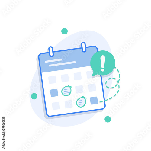 Calendar deadline or event reminder notification