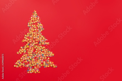 Christmas card with colorful sweets