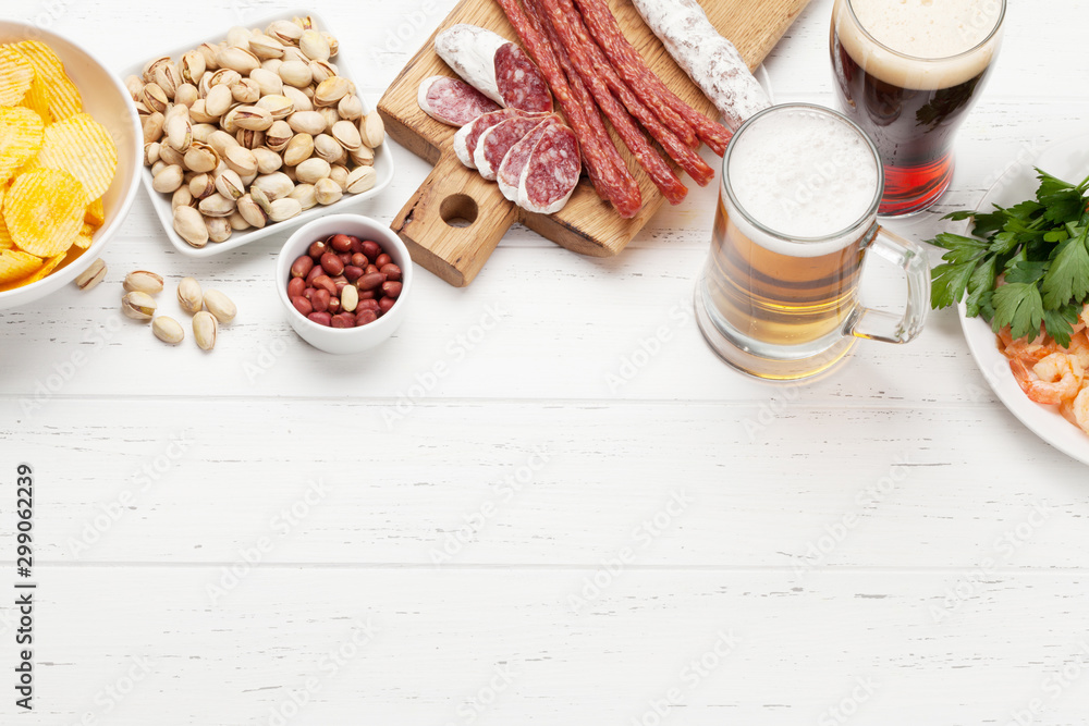 Draft beer and snacks Draft beer and snacks