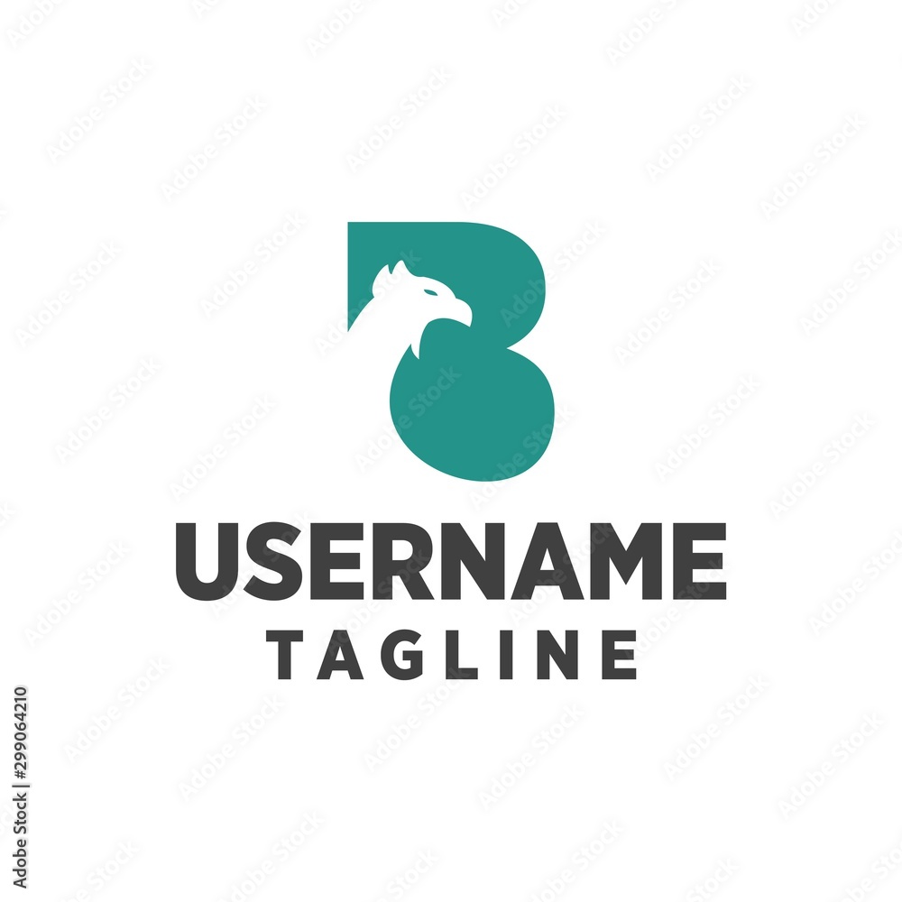 Minimal initial b wings creative logo template vector Minimal initial b wings creative logo template vector