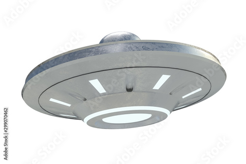 Fototapeta Naklejka Na Ścianę i Meble -  UFO or alien spaceship isolated on white background