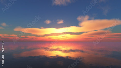 Beautify sunset over sea, sun ray © aleksandar nakovski