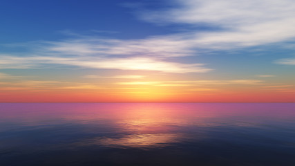 Keuken achterwand Strand zonsondergang Stralende zonnestralen boven kalme zee  © aleksandar nakovski