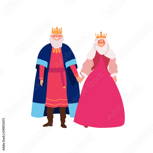 Royal family flat vector illustration