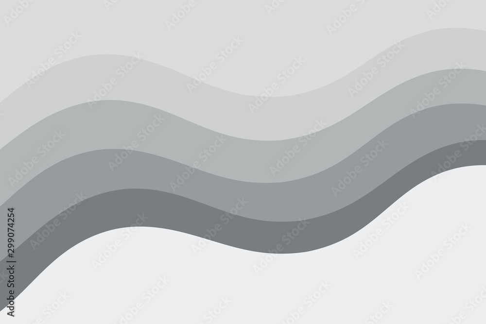 Abstract vector gray background with curved lines. Pattern backdrop for landing pages. - obrazy, fototapety, plakaty 