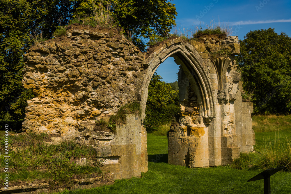 ruined hailes abbey cotswolds gloucestershire england uk