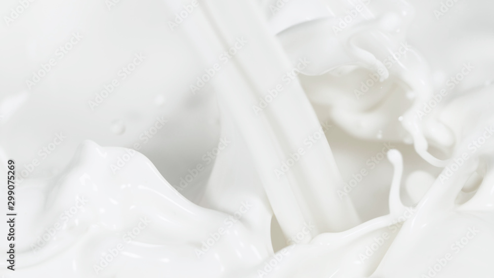 Macro shot of pouring cream in detail Macro shot of pouring cream in detail