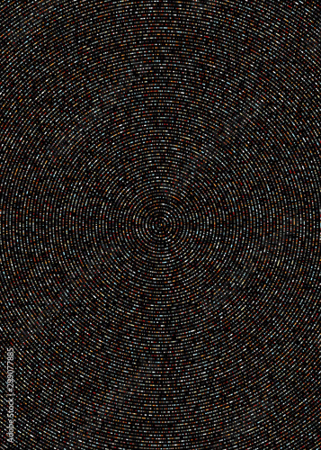 Colorful Universe Circular Distribution Computational Generative Art background illustration