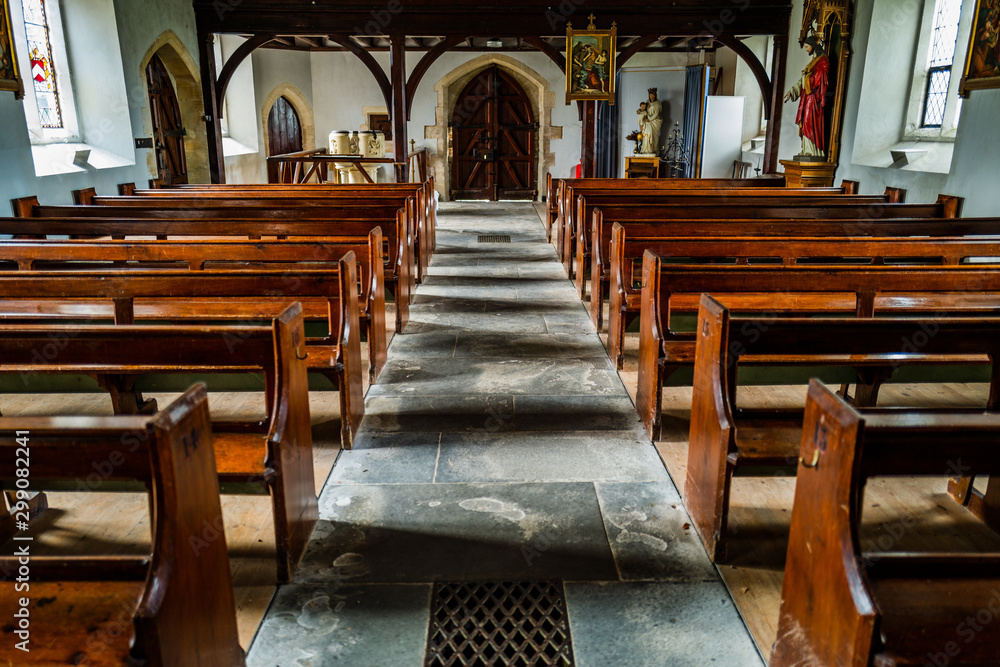 roman catholic church coughton court warwickshire england uk
