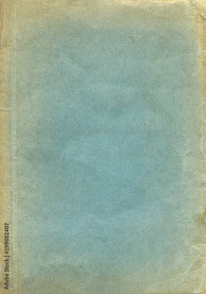 Obraz premium Old blue paper texture. Rough faded surface. Blank retro page. Empty place for text. Perfect for background and vintage style design.