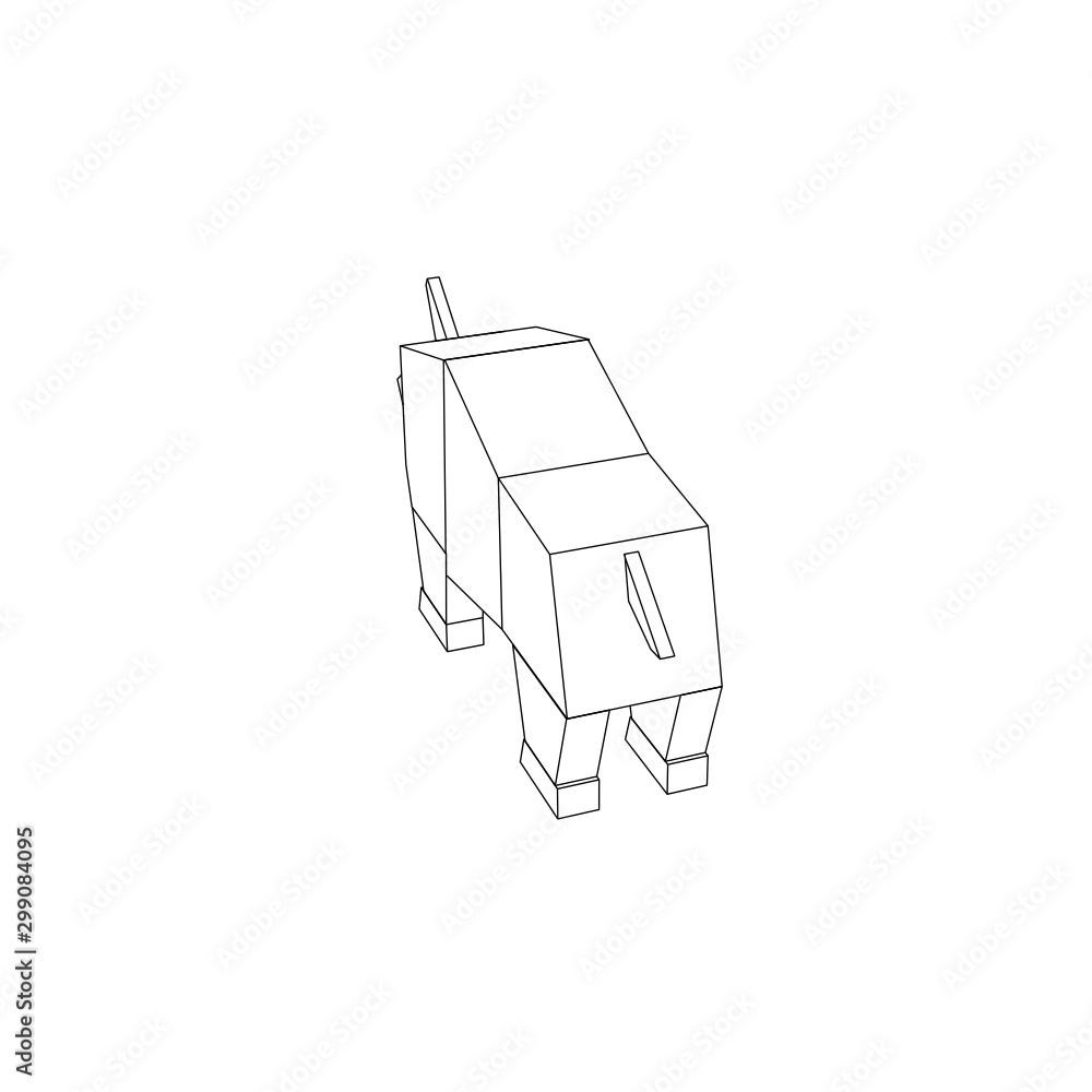 icon illustration of rhinoceros icon illustration of rhinoceros
