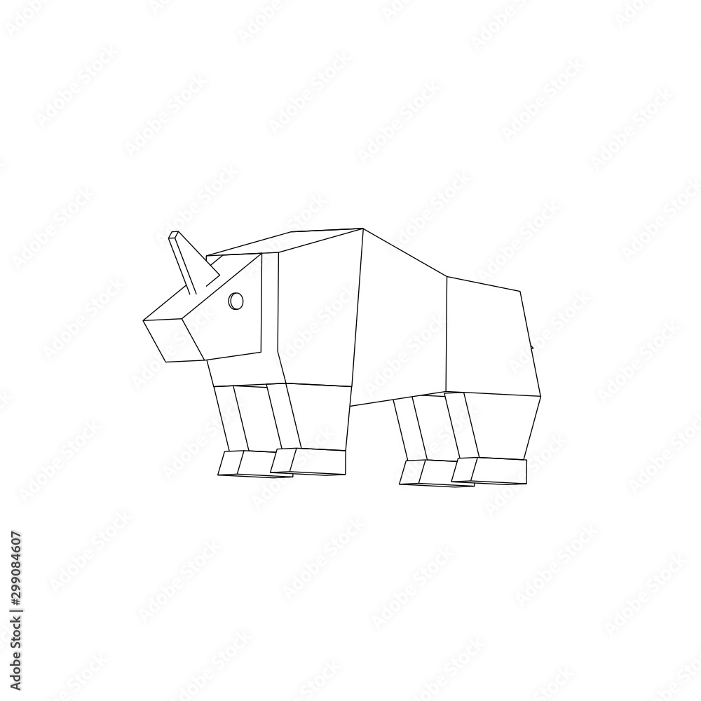 symbol illustration of the rhinoceros symbol illustration of the rhinoceros