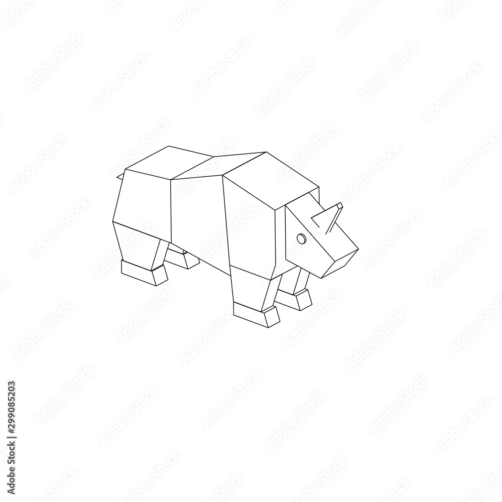 symbol illustration of the rhinoceros