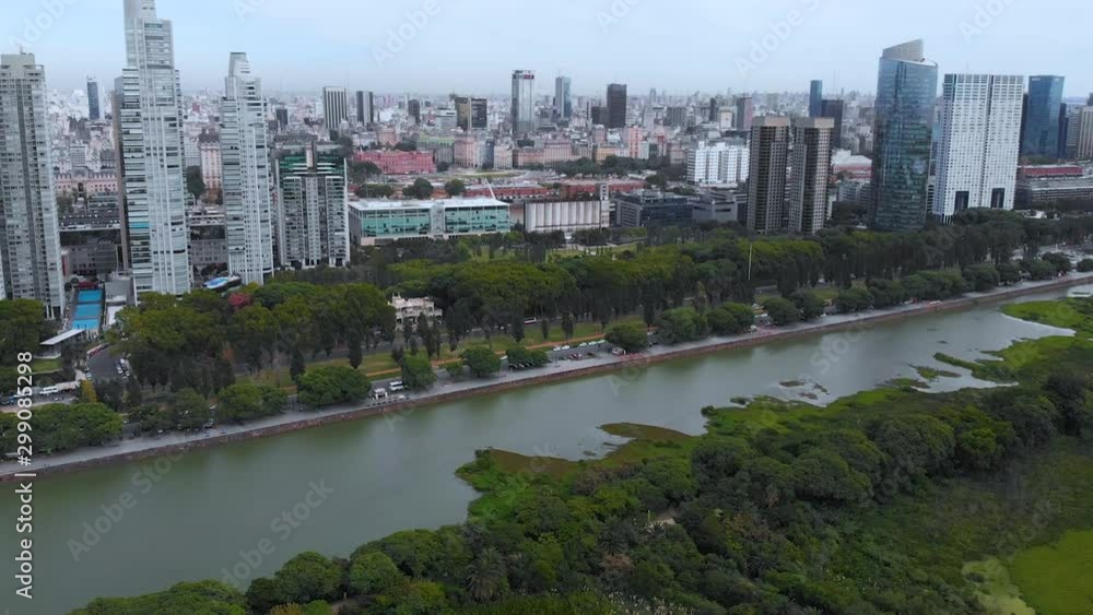 Skyscrapers, Ecological Reserve Lagoon, Puerto Madero (Buenos Aires) aerial view Skyscrapers, Ecological Reserve Lagoon, Puerto Madero (Buenos Aires) aerial view