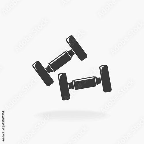 Weight Training Sport Icon Silhouette Vector Illustration